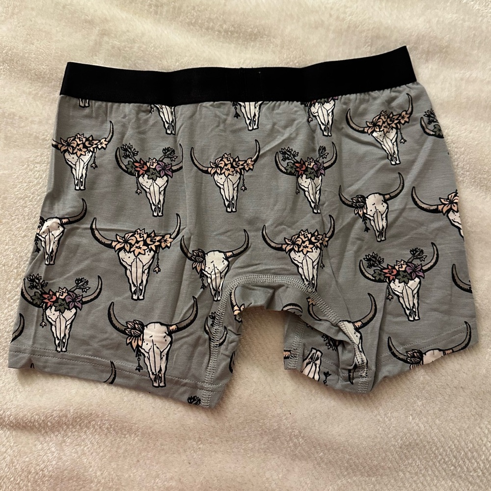 NEW MeUndies Men’s Boxer Brief, S, Gray Western Skull $26 MSRP - Picture 3 of 3